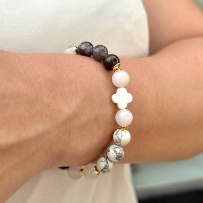 Quartzo Rosa • Howlita • Ametista | Amor & Harmonia