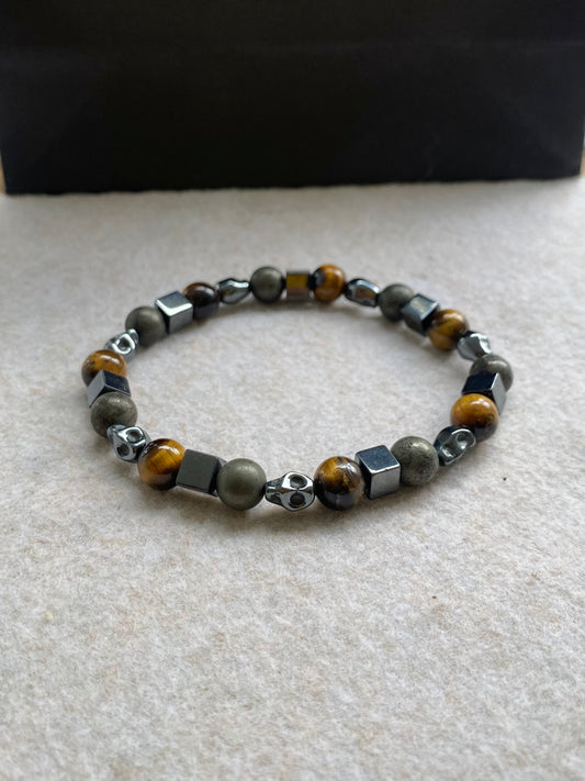 Pirita • Olho de Tigre • Hematita | Prosperidade & Proteção