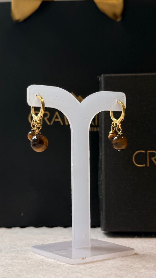 Olho de Tigre – Proteção, Clareza e Prosperidade #BrincoDuo