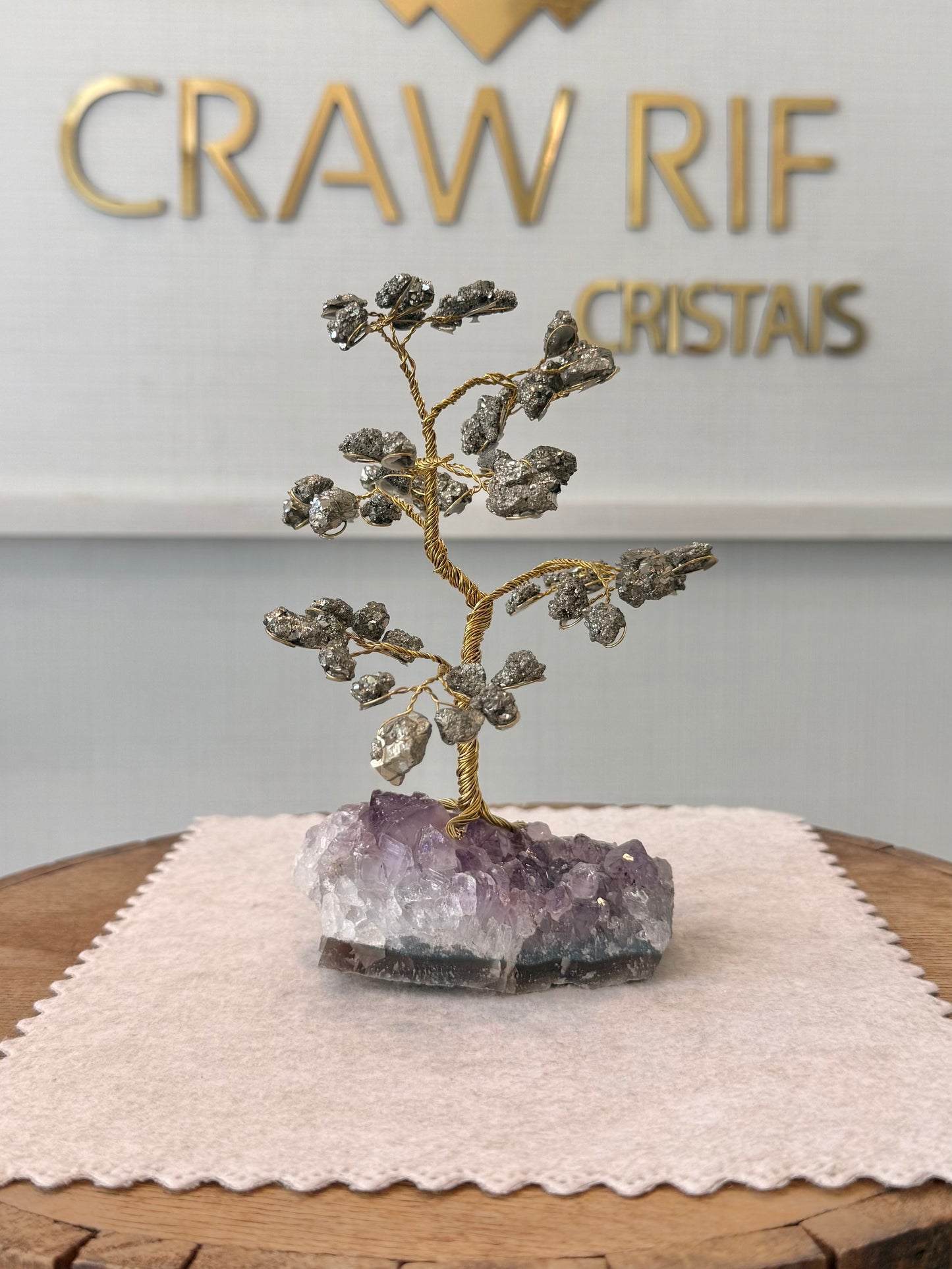 Árvore da Vida | Pirita — Prosperidade e Crescimento (14cm)