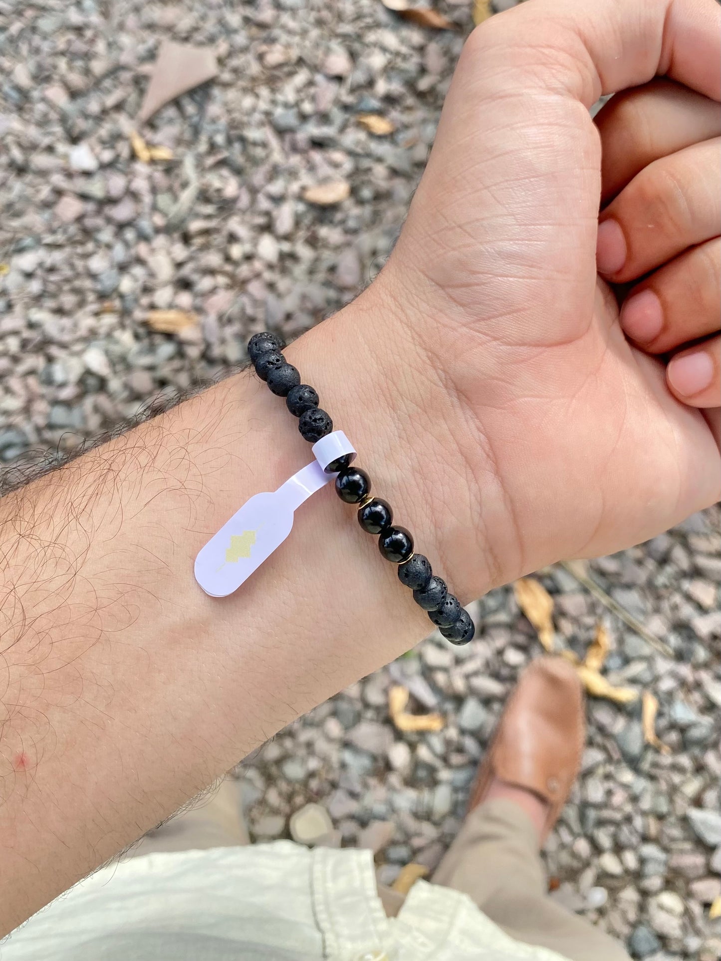 Lava Vulcânica e Turmalina Negra – Proteção, AntiStress e Vigor (Banho Ouro 18K) #DeluxeCR