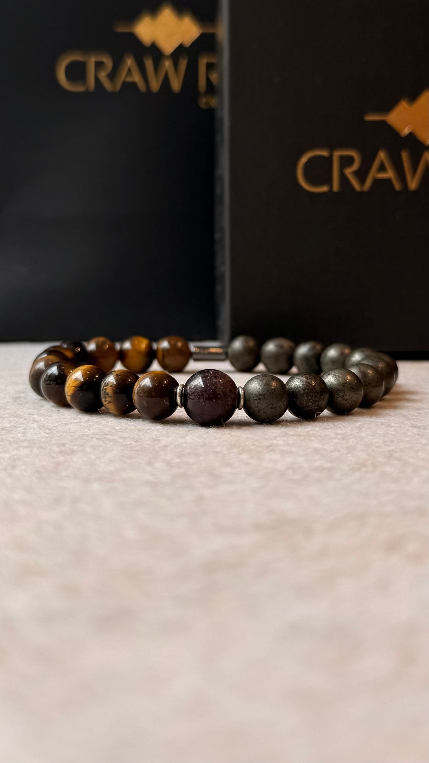 CR Lumis | Olho de Tigre, Pirita e Granada – Proteção, Prosperidade e Determinação (Prata 950)