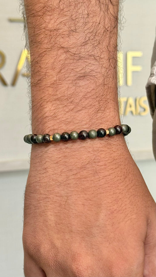 CR Prime | Pirita e Granada – Prosperidade, Determinação e Vitalidade (Banho Ouro 18K)