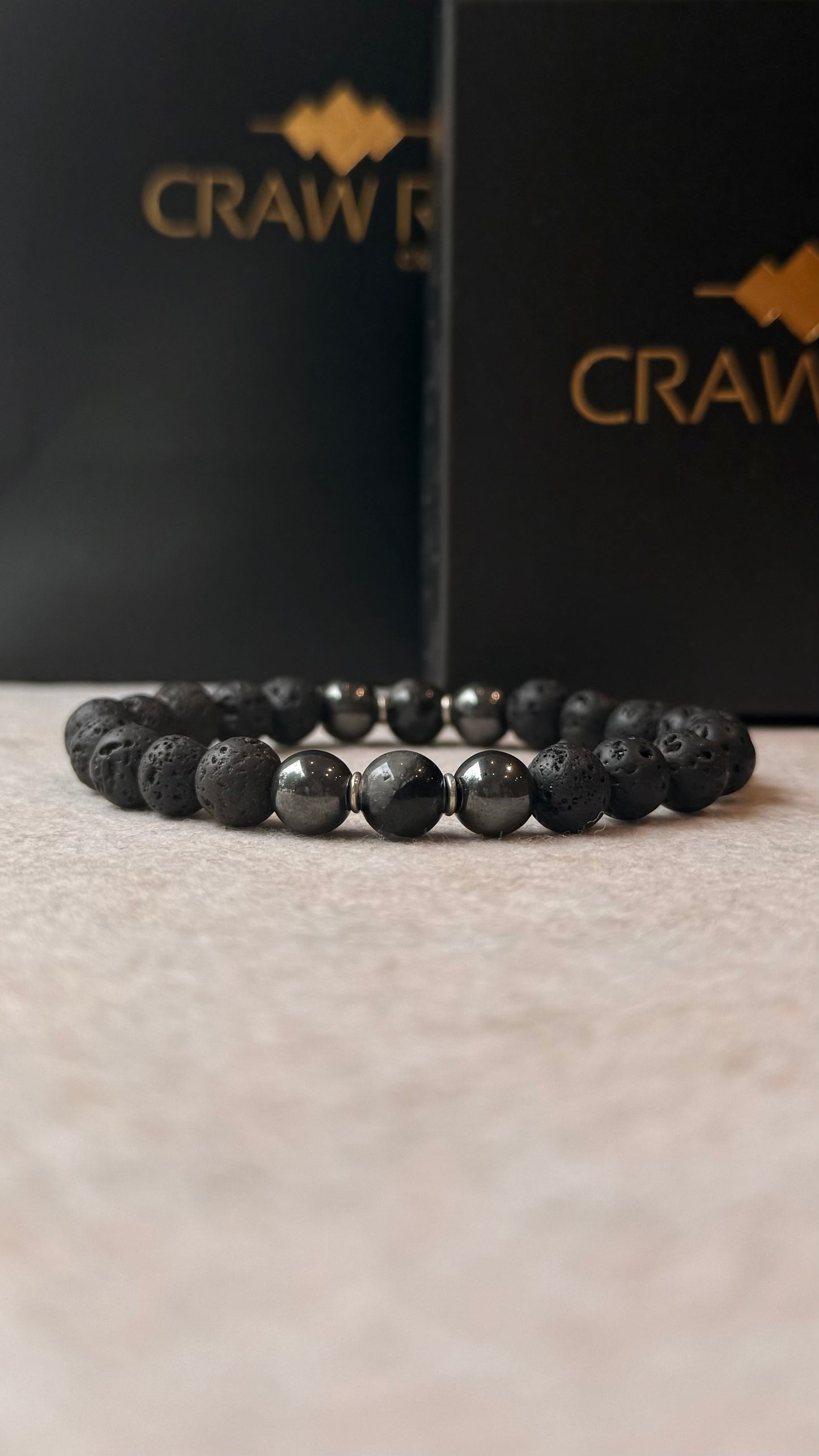 Lava Vulcânica, Hematita e Quartzo Turmalinado – Proteção, Coragem e Clareza (Prata 950) #AegisCR