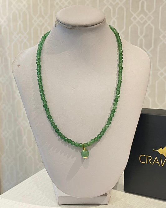 CR Choker | Colar Quartzo Verde – Saúde, Equilíbrio e Bem-Estar (Banho Ouro 18K)