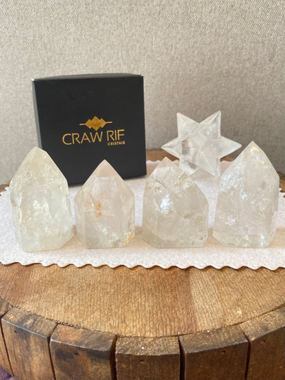 Ponta de Quartzo Cristal – Clareza Mental, Purificação e Limpeza Energética