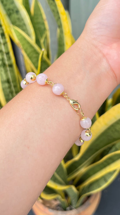 CR Dreams | Quartzo Rosa – Paz, Amor e Autoestima (Banho Ouro 18K)