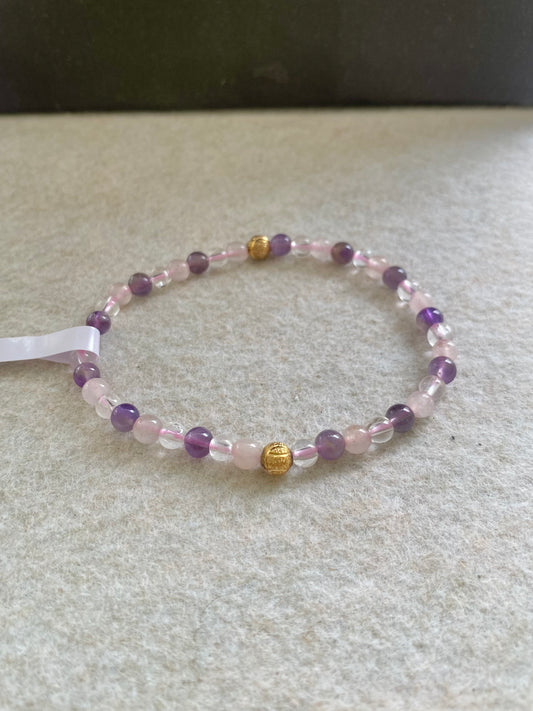 CR Line | Harmonia e Clareza — Ametista, Quartzo Rosa & Quartzo Cristal