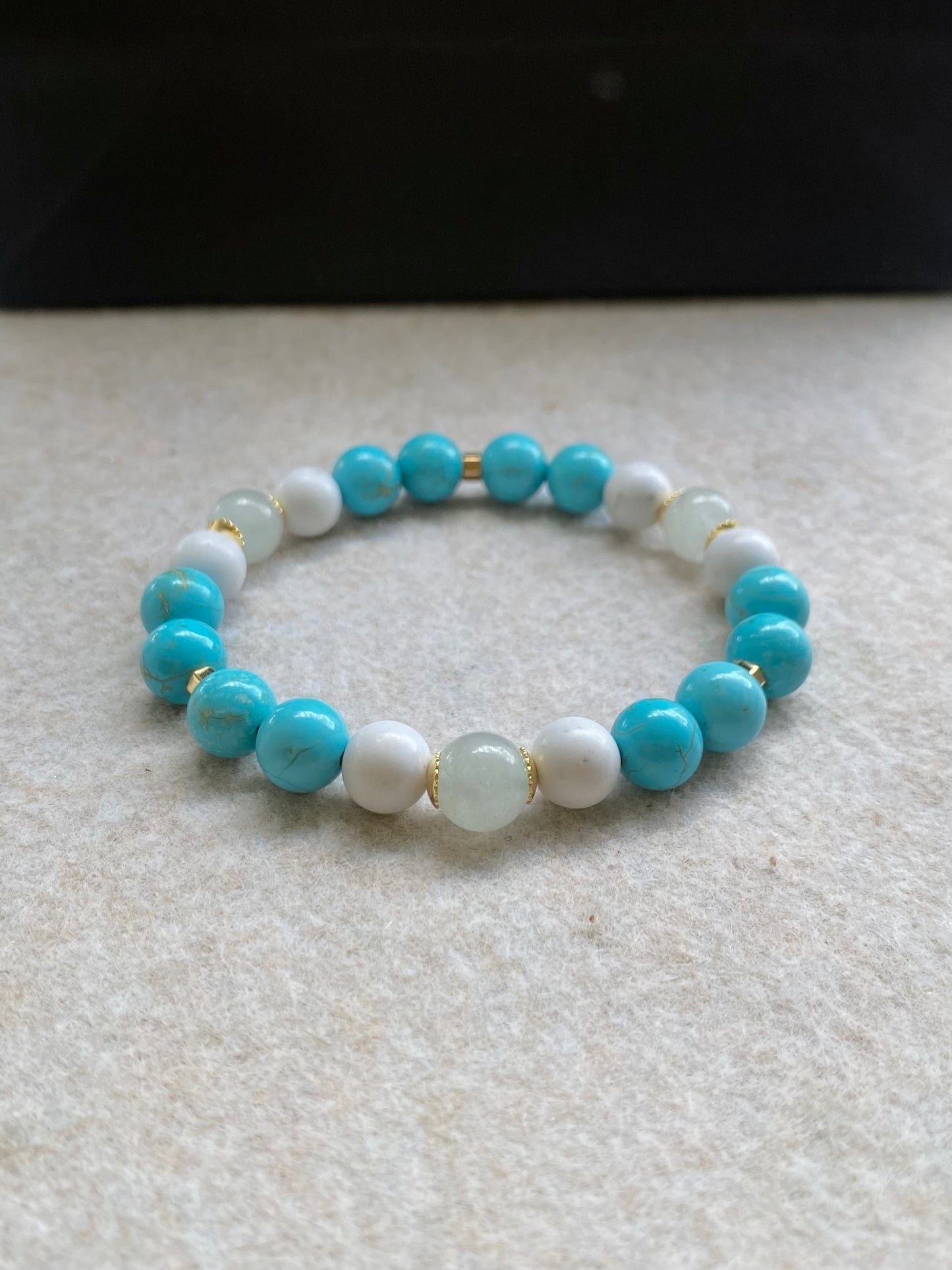 Turquesa Azul • Howlita • Água Marinha | Paz & Boa Sorte