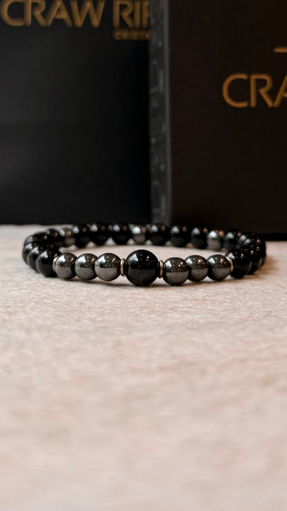 Turmalina Negra e Hematita – Proteção, AntiStress e Coragem (Prata 950) #SterlingCR