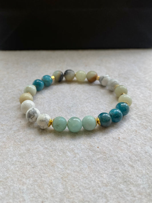 Amazonita • Apatita Azul • Howlita | Paz & Clareza