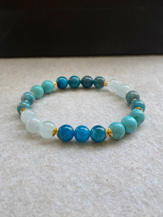 Água Marinha • Apatita Azul • Turquesa Azul | Equilíbrio & Boa Sorte