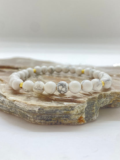 CR Prime | Howlita – Paz, Calmaria e Serenidade (Banho Ouro 18K)