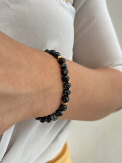 CR Prime | Obsidiana Flocos de Neve – Escudo Energético e Proteção (Banho Ouro 18K) #PrimeCR