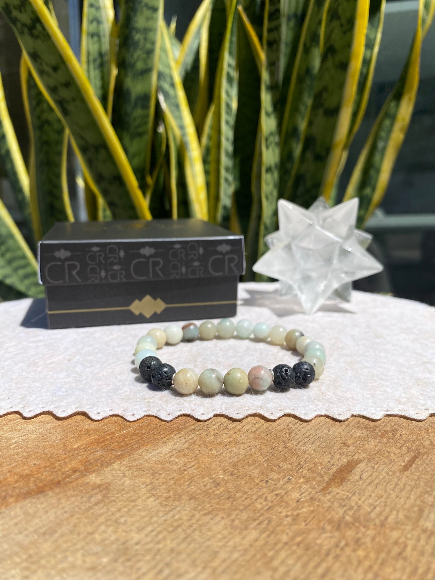 CR Originals | Amazonita e Lava Vulcânica – Calmaria, Bem-estar e Proteção (Prata 950)