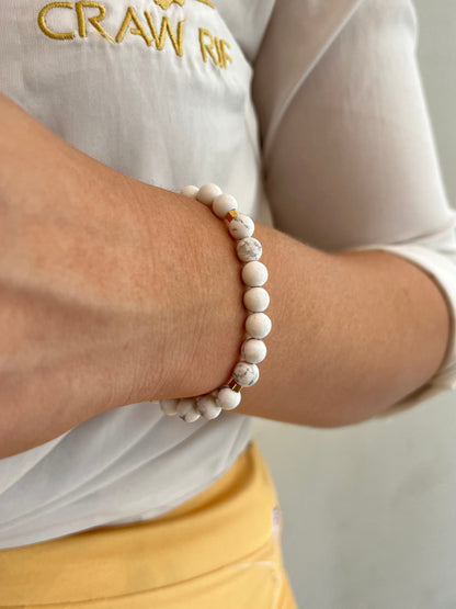 CR Prime | Howlita – Paz, Calmaria e Serenidade (Banho Ouro 18K)