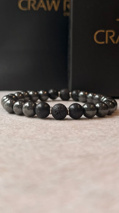 Hematita • Obsidiana Neve • Lava Vulcânica | Coragem & Proteção