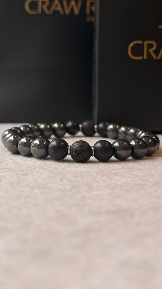 Hematita • Obsidiana Neve • Lava Vulcânica | Coragem & Proteção