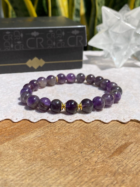 CR Golden | Ametista – Espiritualidade e Harmonia (Banho Ouro 18K)