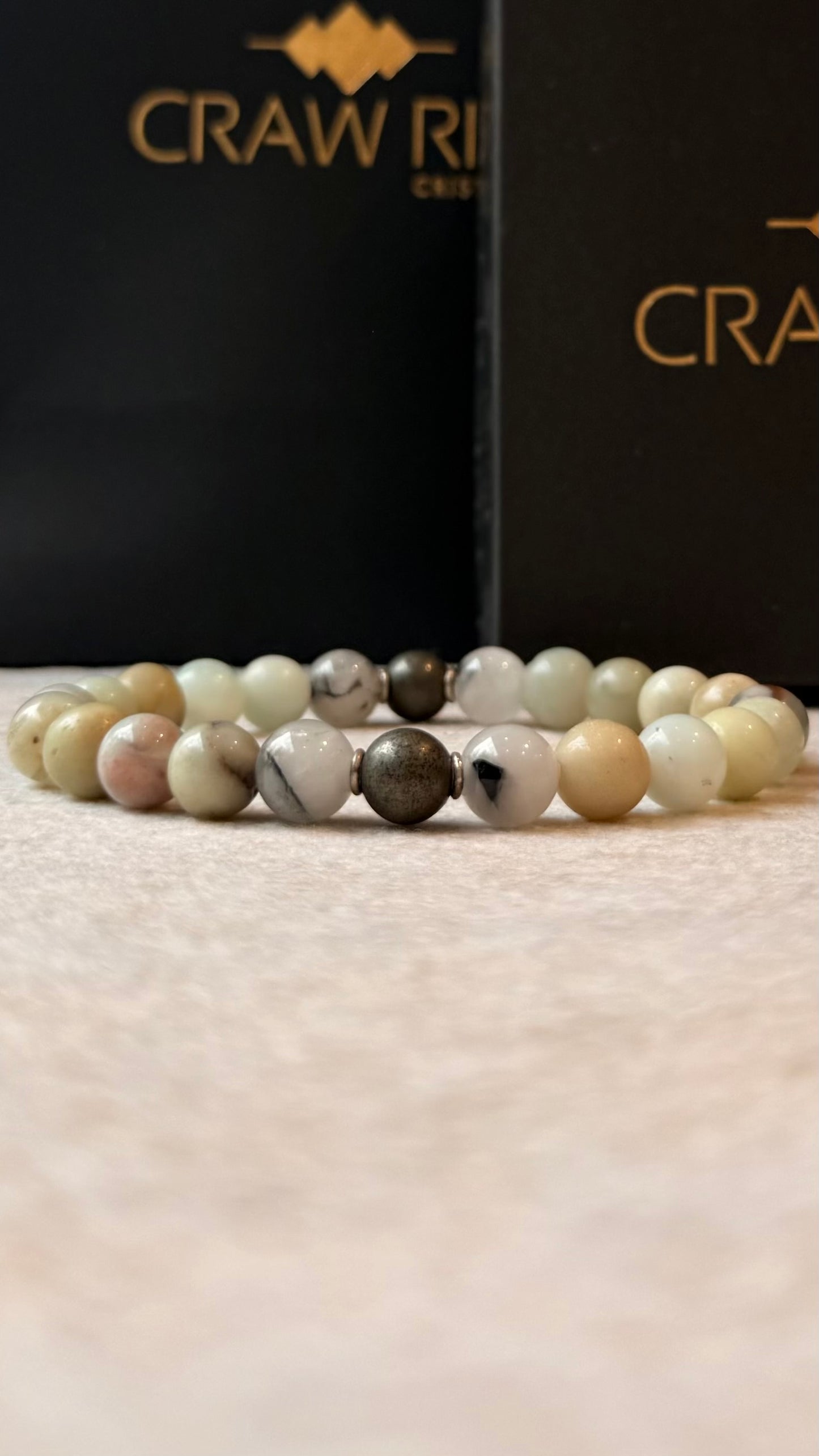 Amazonita • Quartzo Turmalinado • Pirita | Calmaria & Clareza