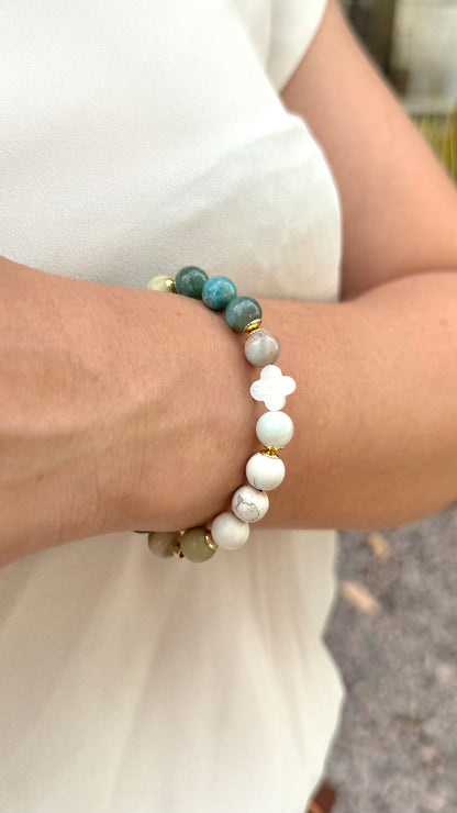 Apatita Azul • Amazonita • Howlita | Paz & Clareza