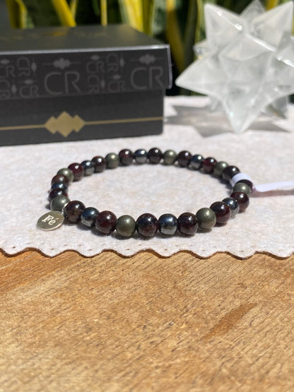 CR Trisoul | Pirita, Granada e Hematita – Prosperidade, Determinação e Coragem (Prata 950)