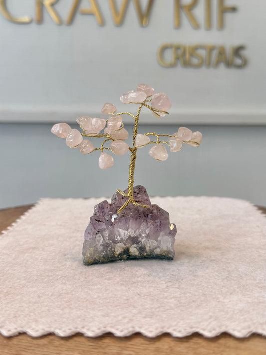 Árvore da Vida | Quartzo Rosa — Amor e Autoestima (7cm)