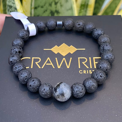 CR Essentials | Lava Vulcânica e Labradorita – Proteção, Vigor e Controle Mental