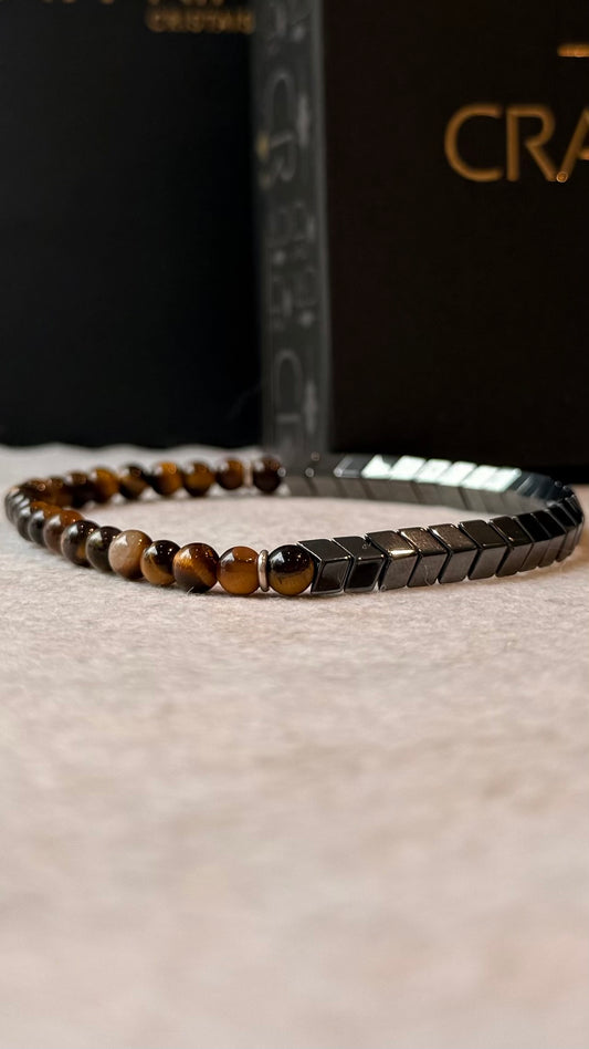 Hematita Flecha • Olho de Tigre | Proteção & Afasta Inveja