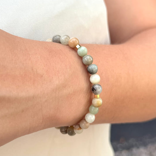 CR Prime | Amazonita – Calmaria, Bem-estar e Boa Comunicação (Banho Ouro 18K)