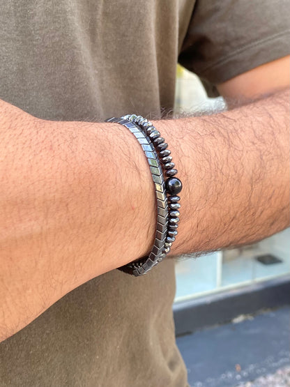 Conjunto CR | Hematita e Turmalina Negra – Proteção, Coragem e Autoconfiança