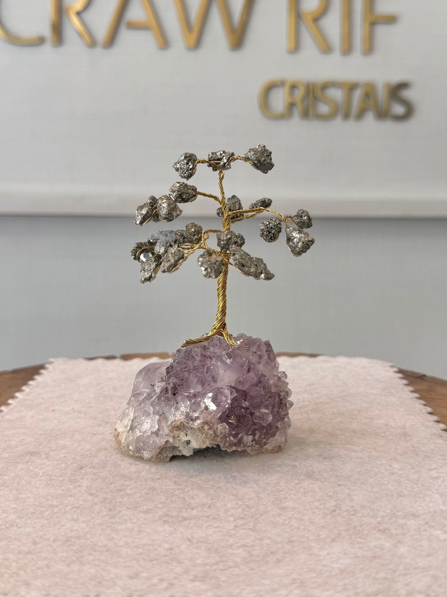 Árvore da Vida | Pirita — Prosperidade e Crescimento (10cm)