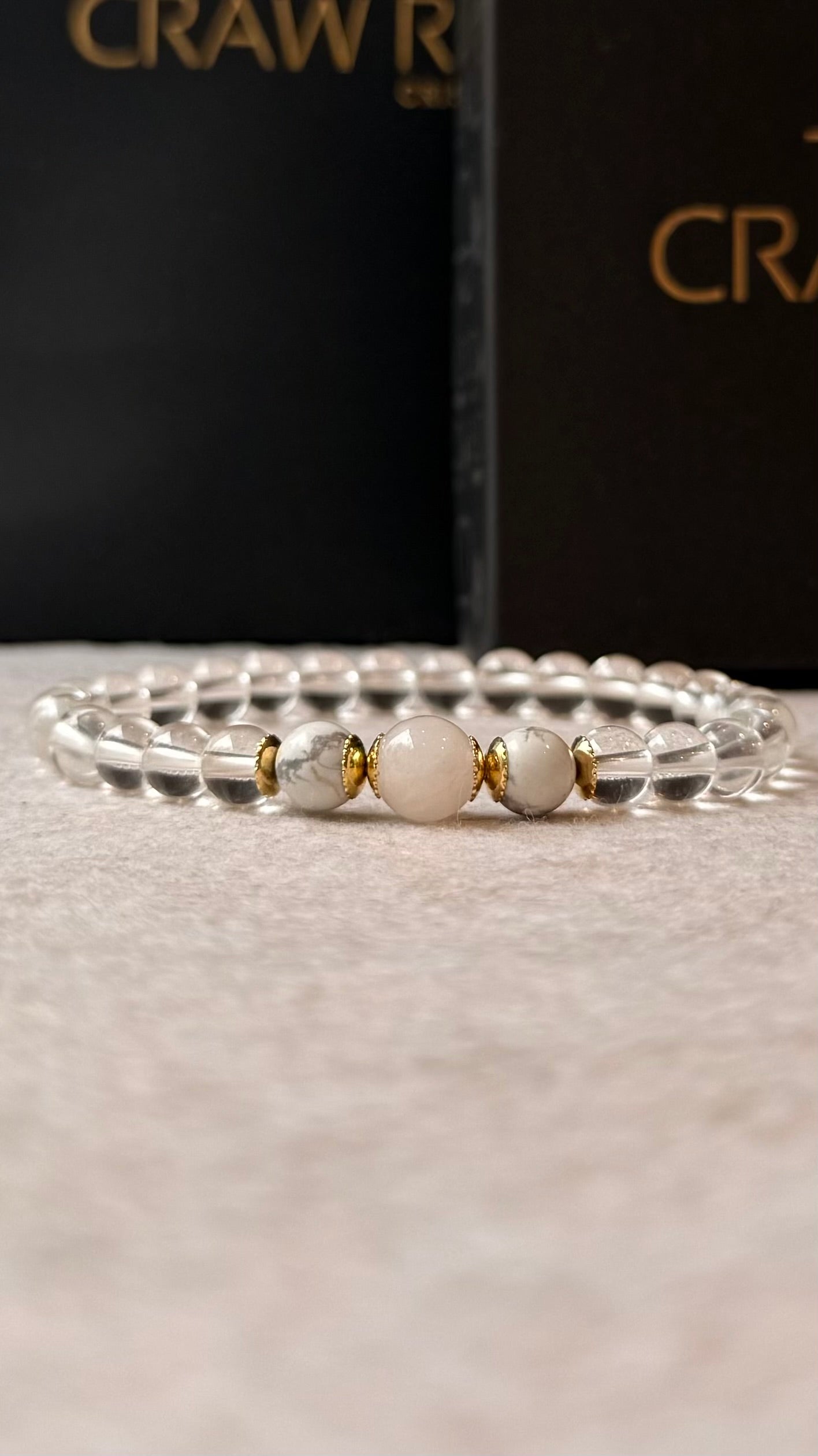 CR Uno | Quartzo Cristal, Quartzo Rosa & Howlita — Paz e Energia Leve