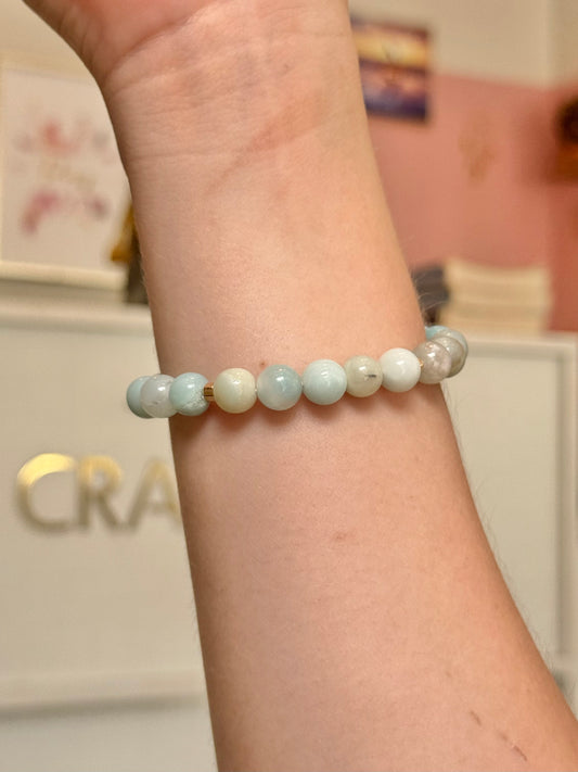 CR Prime | Amazonita – Calmaria, Bem-Estar e Boa Comunicação (Banho Ouro 18K)