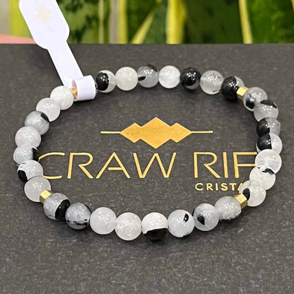 CR Prime | Quartzo Turmalinado – Clareza, Proteção e Purificação (Banho Ouro 18K)