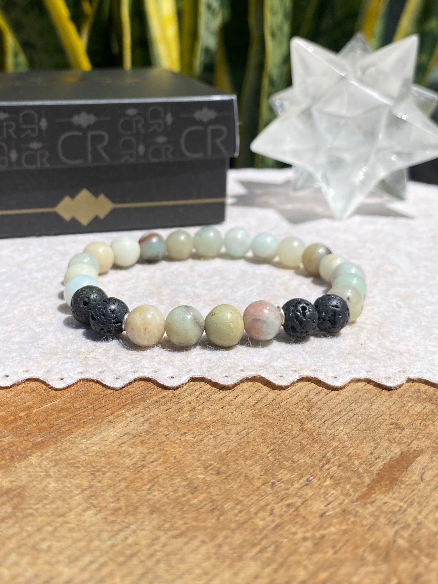 CR Originals | Amazonita e Lava Vulcânica – Calmaria, Bem-estar e Proteção (Prata 950)