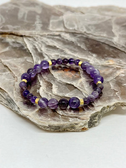 CR Prime Slim | Ametista – Espiritualidade, Harmonia e Proteção (Banho Ouro 18K)