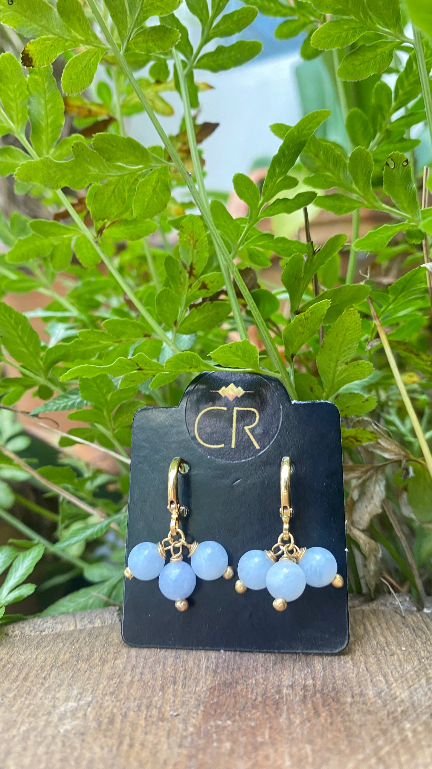 Água Marinha – Equilíbrio Emocional, Coragem e AntiStress (Banho Ouro 18K) #BrincoUva