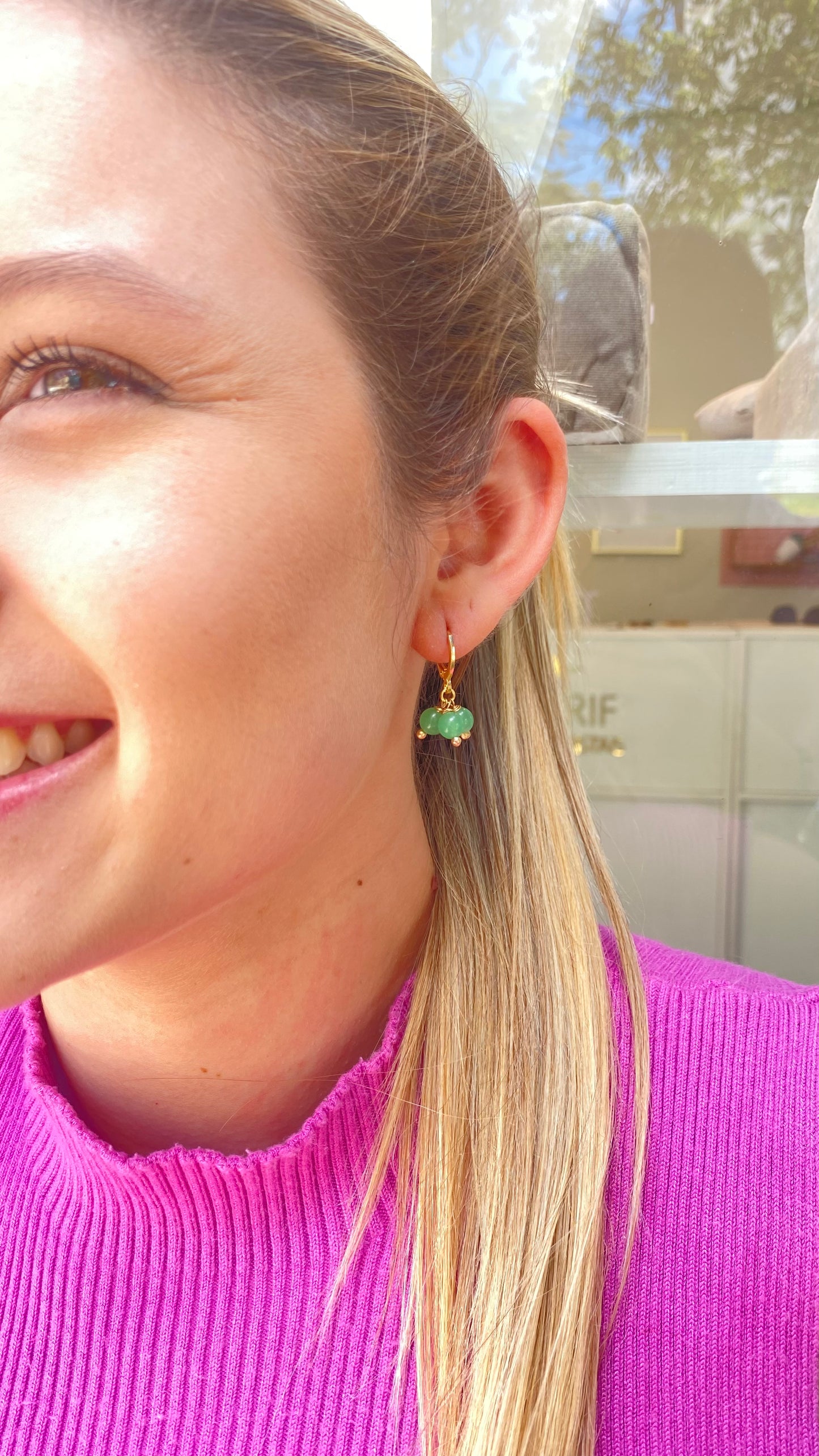Quartzo Verde – Saúde, Cura e Equilíbrio (Banho Ouro 18K) #BrincoUva