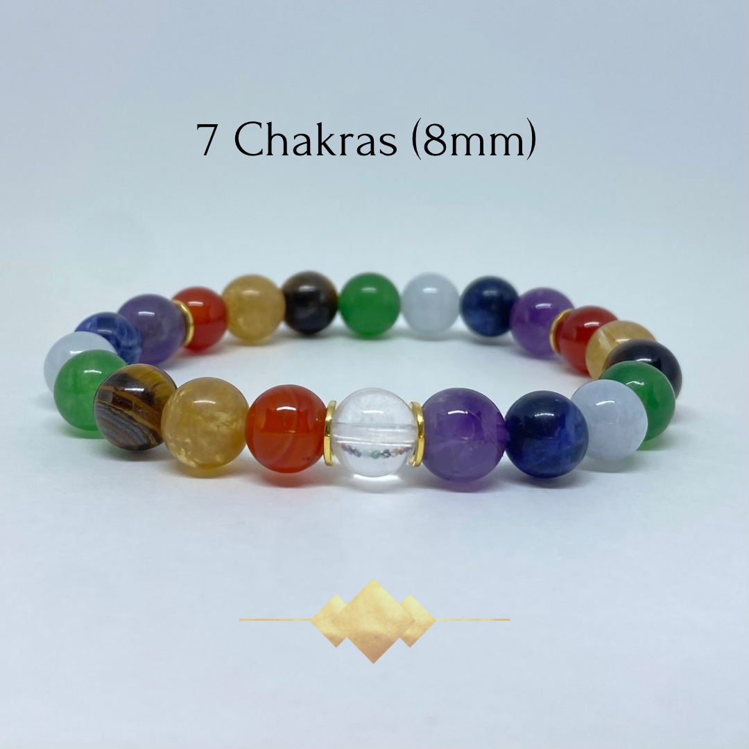 7 Chakras com Quartzo Cristal (Equilíbrio, Limpeza, Purificação)