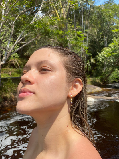 Pedra Granada (Prosperidade, Determinação, Realização) Brinco Uno