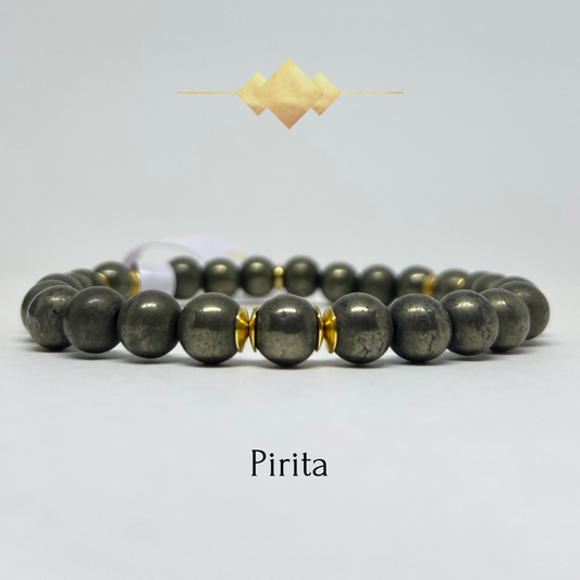 Pedra Pirita (Prosperidade) - Joia CR Moments 6mm