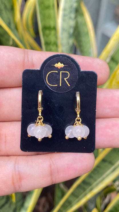 Quartzo Rosa – Paz, Amor e AutoEstima (Banho Ouro 18K) #BrincoUva
