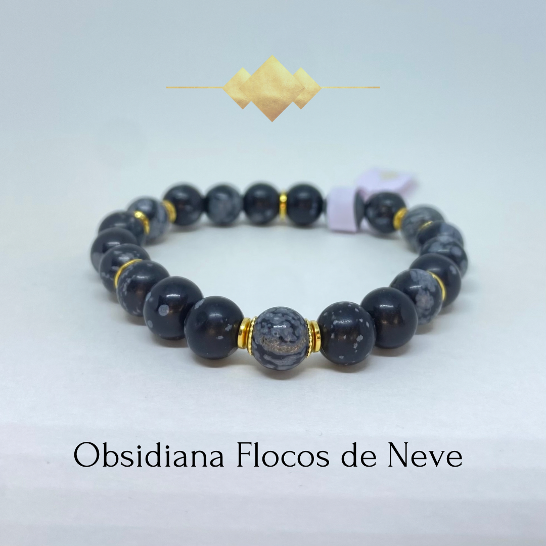 Obsidiana Flocos de Neve (Escudo Energético)