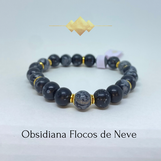 Obsidiana Flocos de Neve (Escudo Energético)